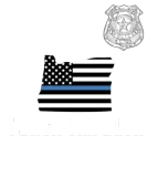 Discover Oregon Police Appreciation Thin Blue Line I Back T-Shirts