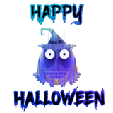 Discover Happy Halloween owl blue black T-Shirts