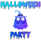 Discover Halloween party owl blue violett T-Shirts