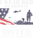Discover Red Friday T-Shirts For Veteran Military Sister