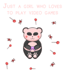 Discover Pink Panda Gamer Girl Gamepad Bear Nerd Geek T-Shirts
