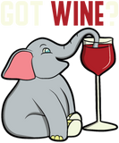 Discover Funny Elephant Wine Quote Cute Animal Gift Drink T-Shirts