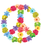 Discover Peace Sign Flowers - Hippie Flower Garland