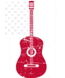 Discover classic guitar silhouette T-Shirts flag America for