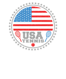 Discover USA Tennis Racket Tennis Ball US Flag gift