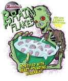 Discover Brain Flakes Zombie Cereal Mashup Funny Design T-Shirts