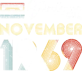 Discover Vintage November 1969 50th Birthday 80s Style T-Shirts