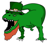 Discover St. Patrick's Day Leprechaun Tyrannosaurus T-Shirts