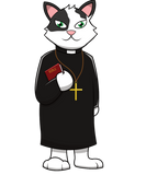 Discover Catholic Cat Funny Pun Bible Crucifix Wordplay Gif T-Shirts
