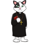 Discover Catholic Cat Funny Pun Bible Crucifix Wordplay Gif T-Shirts