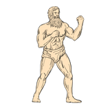 Discover Hercules In Boxer Fighting Stance Drawing Color