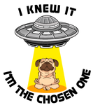 Discover Ufo Alien Dog Pug Spaceship Selected Gift T-Shirts
