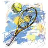 Discover sports tennis watercolor 44 F