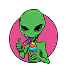 Discover Alien Ice Cream Lick T-Shirts