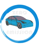 Discover Zero Emissions Electric Car Driver Blue Pass Gas T-Shirts