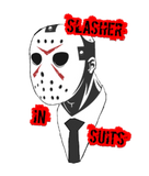 Discover Slasher in Suits Logo T-Shirts