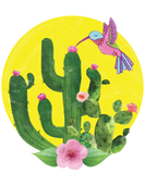 Discover Cactus Flower Hummingbird Pink Sun T-Shirts