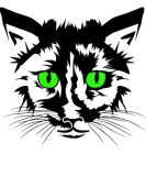 Discover Spooky Black Halloween Cat, Creepy Green Eyes Bad T-Shirts