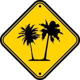 Discover sign zone area note warning 2 palms party summer l T-Shirts