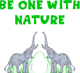 Discover be one with nature, wild grey elephants, earth T-Shirts
