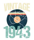 Discover Retro Vintage 1943 77 th Birthday Record Vinyl T-Shirts