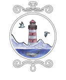 Discover Lighthouse, sea, blue whale, seagulls North Sea T-Shirts