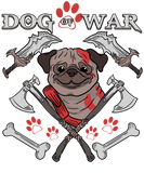 Discover Dog Of War Pug Gaming Game Funny Gift T-Shirts