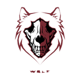 Discover angry wolf head dark red white T-Shirts