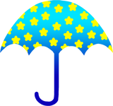 Discover Cute blue umbrella with yellow stars T-Shirts