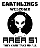 Discover Area 51 Little Alien - black T-Shirts