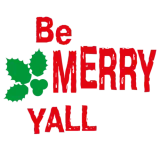 Discover Bee merry yall Christmas inscription T-Shirts