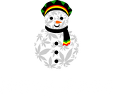 Discover Rasta snowman illustration with marijuana T-Shirts