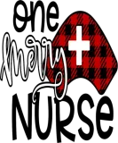 Discover One Merry Nurse in buffalo plaid T-Shirts