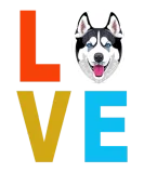 Discover husky love puppy husky with blue eyes cute gift T-Shirts