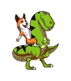 Discover Corgi T-Shirts Corgi Dog Riding TRex Dinosaur Funny