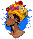 Discover African Queen Floral Head Scarf Black Girl Magic F T-Shirts