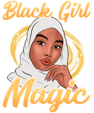 Discover Muslim Black Girl Magic Hijab Shalya Islam White M T-Shirts