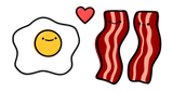 Discover Cute bacon and egg breakfast