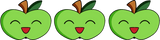 Discover Cute funny happy yummy green Kawaii apples cartoon T-Shirts