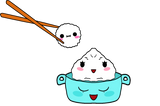Discover Cute funny rice ball, chopsticks food cartoon T-Shirts