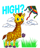 Discover Wanna High Giraffe With Flying Kite Kids Boys Girl T-Shirts