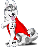 Discover Funny husky Dog I Love Mom Tattoo husky Lover Gift T-Shirts