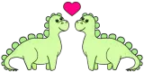 Discover Cute little green dinosaurs in love, pink heart. T-Shirts
