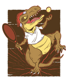 Discover Tyrannosaurus Rex tennis player shirt