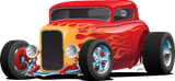 Discover Classic Bold Red Custom Street Rod
