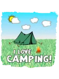 Discover Camping I Love Camping 5 Green Hotroddintees T-Shirts