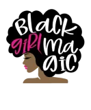 Discover Black Girl Magic Afro Girl White & Pink Text T-Shirts