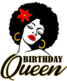Discover Afro Diva With Red Flower Birthday Queen
