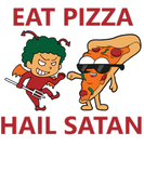 Discover Eat Pizza Hail Satan Halloween Party Gift Idea