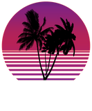 Discover Purple Retro Sunset Palm Tree T-Shirts